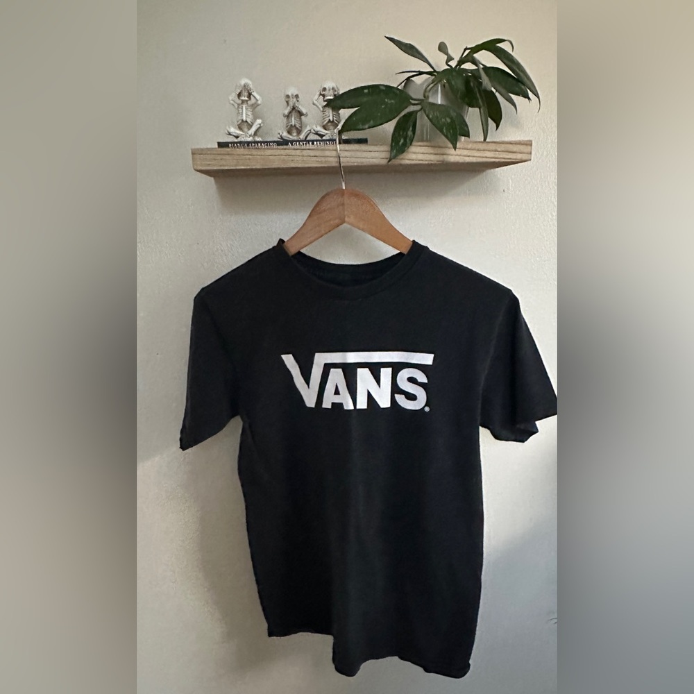 Vans Black Tee with White Logo